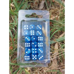 Kit De 36 Des 6 - Perle Bleu En Blister