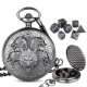 Set De 7 Mini Dés En Métal Couleur Argent & Boitier Type Gousset Style Hydre De Face