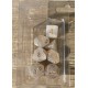 Set de 7 dés pailletés blancs encre dorée