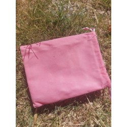 Bourse Velour Rose 15x12 Cm