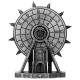 Dé Rotatif 6 En 1 .d20 D12 D10 D8 D6 D4 . Métal . Couleur Argent Type Roue Castle
