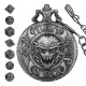 Set De 7 Mini Dés En Métal Couleur Argent & Boitier Type Gousset Style Diablo