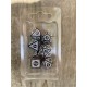 set de 7 dés motifs volutes opaque noir et blanc