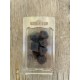 set de 7 dés opaques mat gris anthracite écriture noire