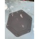Piste De Dés Hexagonale Grise Ext Noir 17.5cm De Large 24 Cm Diagonale
