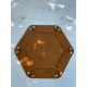 Piste De Dés Hexagonale Belge Ext Brun 17.5cm De Large 24 Cm Diagonale