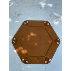 Piste De Dés Hexagonale Belge Ext Brun 17.5cm De Large 24 Cm Diagonale