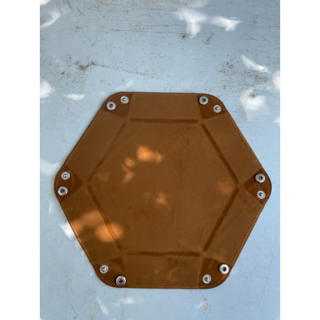Piste De Dés Hexagonale Belge Ext Brun 17.5cm De Large 24 Cm Diagonale