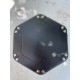 Piste De Dés Hexagonale Verte Ext Noir 17.5cm De Large 24 Cm Diagonale
