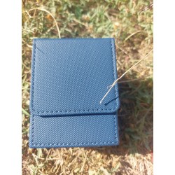 Boîte De Rangement Bleu Pour Cartes, feutrine Intérieure Grise .