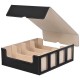 Boîte De Rangement Pour Cartes à Collectionner Avec Fenêtre De Visualisation.capacité 2400+ . Noir Fond Belge
