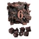 Kit De 7 Dés Métalliques Type Hellguard Teinte Cuivre & Sombre