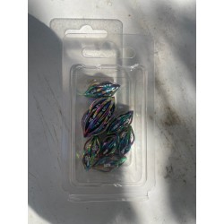 Kit De 7 Dés Métalliques Creux Graine Multicolor étincelant Print Blanc