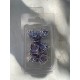 Kit De 7 Dés Métalliques Creux Faces Feuilles . Argenté & Violet