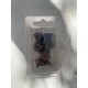 Kit De 7 Dés Métalliques . Couleur Argent Sombre Tacheté De Sang Type Vortex