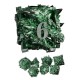 Kit De 7 Dés Métalliques Type Hellguard Teinte Argenté Reflets Verts