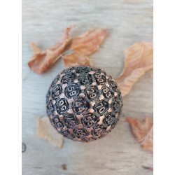 D100 Métallique Creux Motif De Dragons Teinte Cuivre