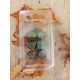 Kit De 7 Dés Métalliques . Motif Soleil . Teinte Bronze . Bleu Turquoise Scintillant