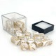 Kit De 36 D6 Nacre Blanc Et Transparent - 12 Mm - Print Doré