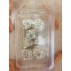 Kit De 7 Dés Métalliques Creux Faces Pieuvre. Métal Blanc. Print Vert