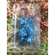 Kit De 7 Dés Métalliques . Couleur Bleu Print Cuivre Type Vortex