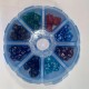 8 Sets De 7 Mini Dés 10-13mm Dans Boîte De Rangement Plastique