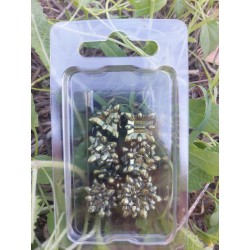 Kit De 7 Dés Métalliques Motif Cristaux . Teinte Métal Jaune-vert Doré