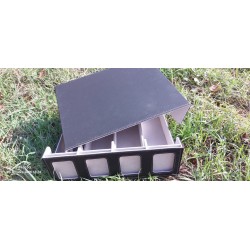 Boîte De Rangement Pour Cartes à Collectionner Avec Fenêtre De Visualisation.capacité 2400+ . Noir Fond Gris