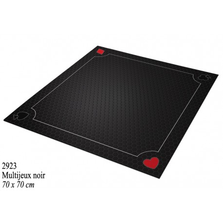 Tapis Multi 70 Coeur de Pique Exc ellenc e Noir