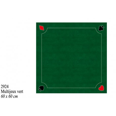 Tapis Multi 60 Jeux Coeur de Pique Exc ellenc e Vert