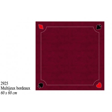 Tapis Multi 60 Coeur de Pique Exc ellenc e Bordeaux