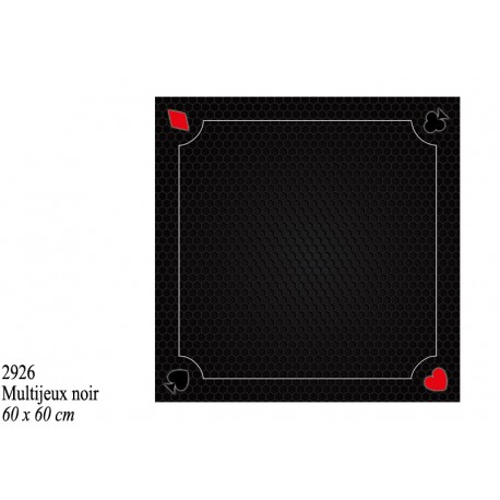 Tapis multi 60 Coeur de pique Exc ellenc e Noir