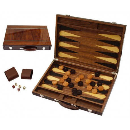 Backagmmon bois marqueté luxe 46 cm