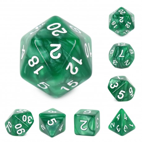 Green pearl dice