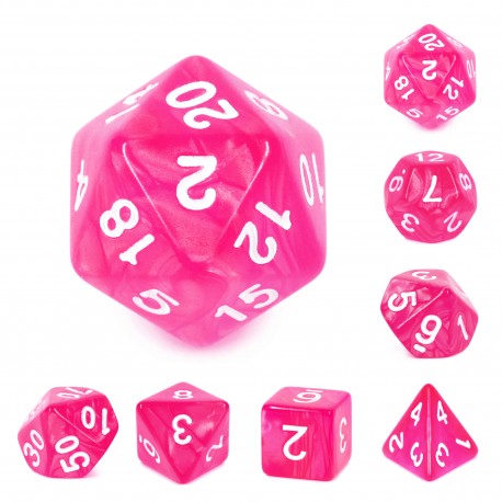 Rose red pearl dice