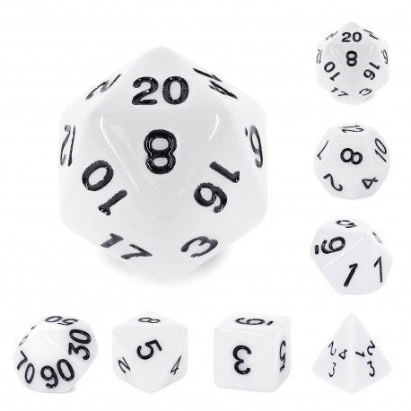 Opaque white dice