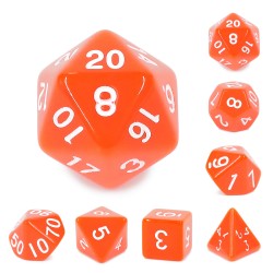 Orange opaque dice