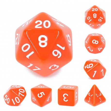 Orange opaque dice