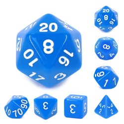 Blue opaque dice