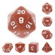Brown opaque dice