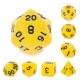 Yellow opaque dice