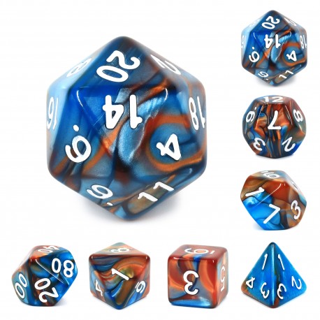(Blue+golden)Blend color dice