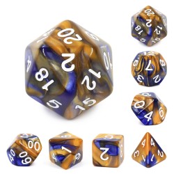 ( Dark blue+ Gold)Blend color dice