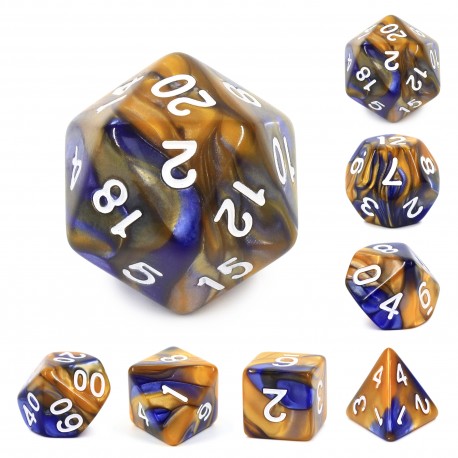 ( Dark blue+ Gold)Blend color dice