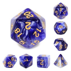 (Dark Purple+White) Blend color dice
