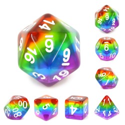 Transparent Rainbow Dice