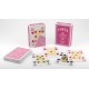 Jeu de 54 cartes poker 100% PVC 4 index Jumbo "Lotus" dos bleu