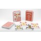 Jeu de 54 cartes poker 100% PVC 4 index Jumbo "Lotus" dos bleu