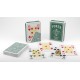 Jeu de 54 cartes poker 100% PVC 4 index Jumbo "Lotus" dos bleu