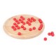 Solitaire en bois , bille Rouge 22.5 cm